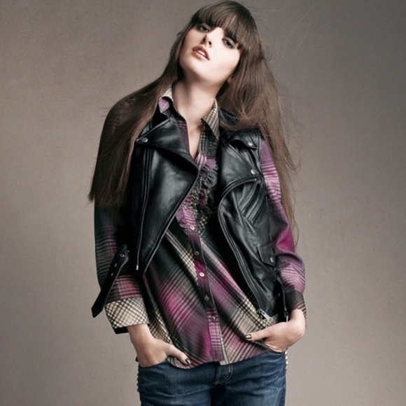Joie Tops - Joie women S "Fara" plaid tuxedo shirt flannel
